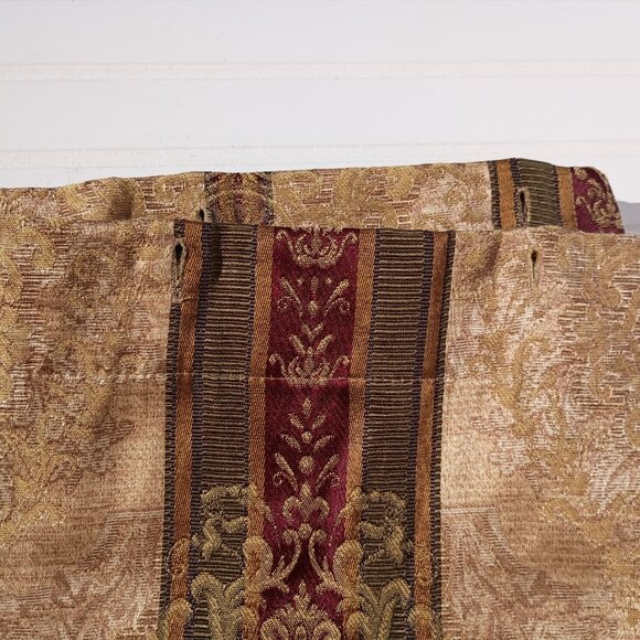 CROSCILL Shower Curtain Dover Manor Gold Green Maroon Formal Jacquard 68 x 73 - Picture 4 of 10
